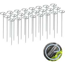 100pcs Garden Stakes #8 Heavy Duty, 6 Inch Length, Galvanized Rust-Proof, Suitable For Lawn, Turf, Barrier, Plant Cover, Tent, Inflatable Products And Outdoor Decoration Fixing - Set - View 1