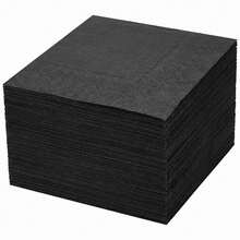 20/40/80 Piezas Servilletas para Bebidas, Servilletas de Papel Desechables Negras, 10" X 10" 2 Capas Servilletas de Cóctel para Bar, Bodas, Cumpleaños - Ver 1