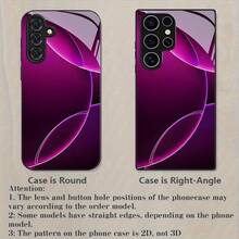 Funda para Teléfono - Funda con Patrón Abstracto Degradado Morado para Galaxy A04S/A05S/A06/A07/A10/A11/A12/A13/A14/A15/A16/A17/A20S/A21S/A22S/A23/A24/A25/A26/A30S/A31/A32/A33/A34/A35/A36/A42/A50S/A51/A52/A52S/A53/A54/A55, Cristal Templado Anti-Caídas - Negro - Ver 6
