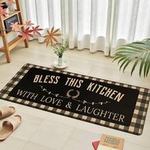 1 pieza, Decoración del hogar, Estampado de patrón cálido, Alfombra de cocina de lino, Alfombra de cocina, Alfombra de piso, Alfombra de baño, Felpudo, Impreso 3D rectangular, Adecuado para sala de estar, dormitorio, pasillo, baño, lavandería - Alfombra de poliéster, Adecuado para decoración del hogar interior y exterior - Multicolor - Ver 6