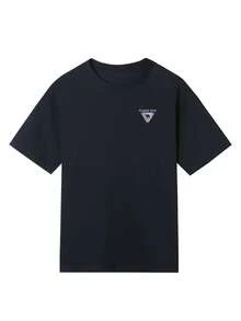 CAMEL CROWN Men's Outdoor Casual Sports Short Sleeve T-Shirt, American Print Minimalist T-Shirt - Phantom Black - View 3