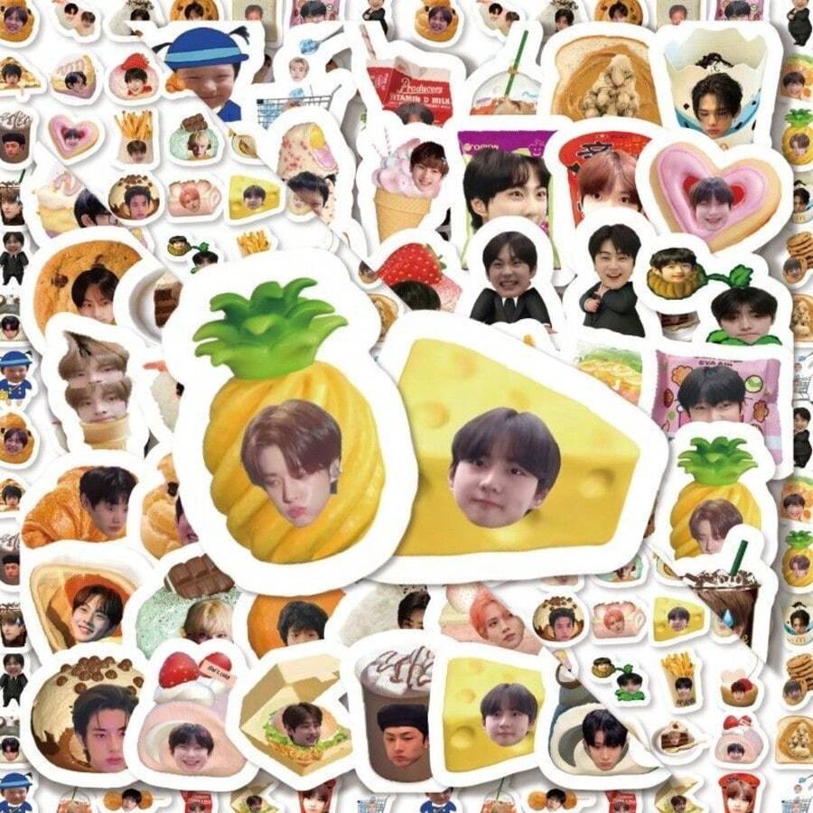 95pcs Sticker Set - Fan-Made Sticker Set, K-POP Support Cards, Popular Group Support Stickers, Fan Activities, Support Events, Fan Merchandise, JUNGWON, JAY, JAKE, SUNGHOON, SUNOO, NI‑KI, Celebrity Stickers, K POP Card Display Collection, Popular Music Merchandise, Birthday Gift - Multicolor - View 1