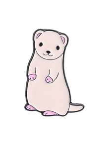 1pc Cute Pet Ferret Enamel Brooch, Adorable Cartoon Weasel Badge, Niche Accessory Gift For Ferret Owners - Multicolor - View 10