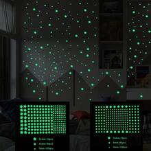 Fluorescent Polka Dot Glow In The Dark Wall Sticker, Bubble Cotton Glow Decoration, Bedroom, Children's Room, Pentagonal Star, Removable Wall Sticker - 3D Glow-in-the-dark Sticker - View 3