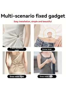 3pcs/1pc Adjustable Hem&Cuff Clips,No Sewing Required,Suitable For T-Shirts,Shirts,Dresses-Quick Adjustable Closure Clips With Durable Multi-Color Clips,Clothing Hem Clips,Convenient For DIY Modification,Can Shorten Skirt Hem And Extend Sleeve Length - Multicolor - View 11