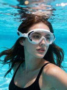Adult Large Frame Swimming Goggles - Anti-Fog, Waterproof, 180° Wide Angle Unisex Swimming Goggles, Suitable For Pool And Open Water - Black - View 5