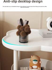 1pc Creative Home Coffee Table Modern Minimalist Living Room Mobile Storage Rack Cream Style Sofa Side Table Bedside Table Corner Table, Living Room Coffee Table, Home Sofa Side Table, Bedroom Bedside Table, Balcony Table Coffee Table, Very Suitable For Bedroom, Living Room, Balcony Installation - Multicolor - View 10