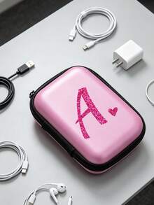 Tas Penyimpanan Digital Mini Portabel Motif Hati Merah Mawar Huruf A-Z, Tas Digital Tahan Air dan Anti Jatuh Motif Hati, Kantong Organizer Ritsleting Tahan Guncangan, Tas Perjalanan Portabel untuk Earphone, Kabel Pengisi Daya, USB Drive, dan Aksesori Digital Kecil, Ringan, Kotak Penyimpanan Ritsleting, Tas Penyimpanan Kabel Data Gaya Dompet, Tas Digital, Tas Produk Elektronik, Sempurna untuk Penggunaan Sehari-hari, Perjalanan, Kerja dan Belajar, Tas Penyimpanan Aksesori yang Dipersonalisasi, Hadiah untuk Teman, Keluarga dan Kolega. - MultiWarna - View 7
