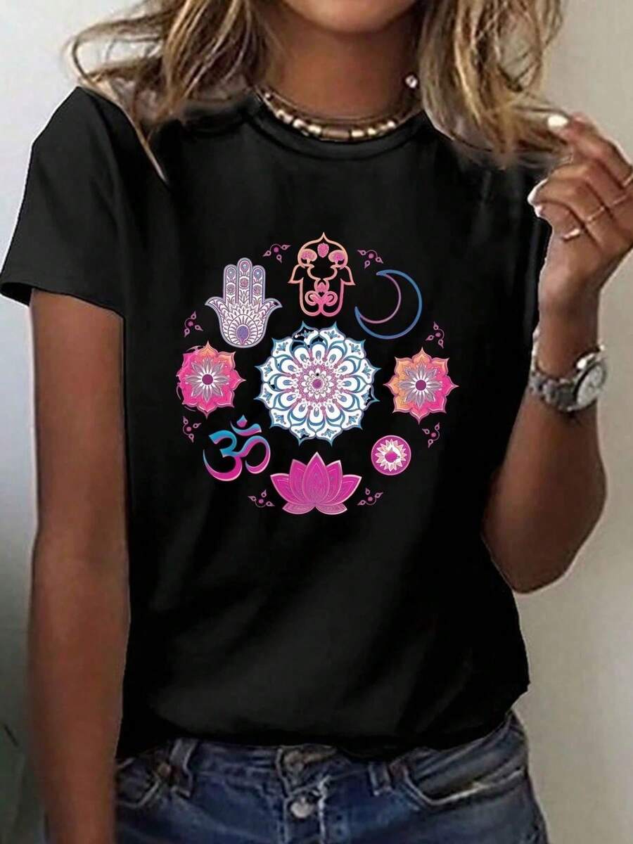 Stepping Into My Birthday para Mujer T Camiseta - Mangas Cortas Slim Fit Casual Diseño Gráfico Tee For Women - Black Tee Featuring Shiny Golden Text & Diseño Gráficos With Crown,...