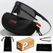 POLASUP Unisex Cool Sports Eyeglasses, Suitable For Cycling, Running And Driving, With Hard Protective Case, Cleaning Cloth, Storage Bag, Lanyard And Packaging Box Outdoor Accessories. - Multicolor - View 4