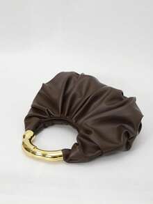 Fashionable Minimalist Pleated Cloud Handbag New Versatile Shoulder Underarm Bag - Coffee - View 6