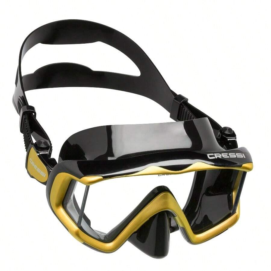 Máscara de buceo/esnórquel en silicona pura y cómoda - Camel - Ver 1