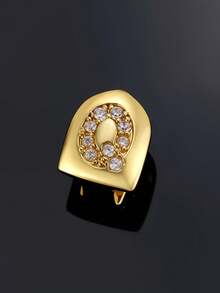 1pc Letter Zirconia Gold Tooth Cap Hip Hop Single Tooth Grill Personalized Versatile Side Tooth Decor Suitable For Men And Women - 26-letter Tooth Ornament - View 51