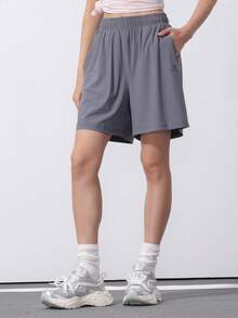 CAMEL CROWN Women's Outdoor Shorts, Summer Quick-Dry Shorts, Outdoor Sports Capri Pants, American Casual Ice Silk Pants - Rock Ash - View 4