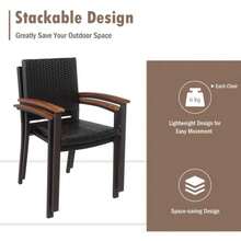 [Free Shipping] Set Of 4 Outdoor Patio PE Rattan Dining Chairs With Powder-Coated Steel Frame-XY421431 - FXCCFR2FJ3FUO0 - View 6