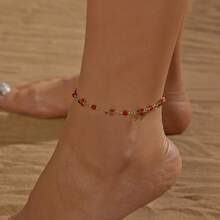 Women's Starfish Shell Anklets, Bohemian Ankle Bracelet, Rice Bead Leg Bracelet, Handmade Foot Chain, Bohemian Jewelry, Sandals, Gift - AK24Y0051 - 查看 1