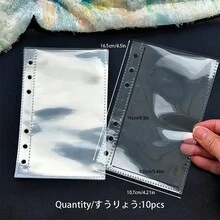 1個 A5 A6 A7 金色透明活頁本，A5 活頁本，活頁封面，替換頁，活頁紙，貼紙本，印章本，貼紙本，可用作相簿、計畫本、材質紙張收納、剪貼簿、筆記本、辦公文具用品，適合偶像相卡、相卡、交易卡、校園卡、通行卡 - 款式 - 查看 14