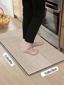 1pc Of White Striped Pattern Rubber Soft Mat For Kitchen Floors, A Water-Absorbing Mat That Is Easy To Clean And Suitable For Use In Kitchens, Bathrooms, And Other Areas. It Is Suitable For Use Throughout The Year And For Various Holidays. - Multicolor - View 15