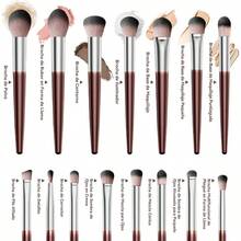 Brochas de Maquillaje con Estuche 15 Piezas, Set de Brochas para Maquillaje Profesional, Cepillos Suaves y Duraderos, Juego de Brochas Sinttico Premium Sombra de Ojos en Polvo para Base de Maquillaje - Multicolor - Ver 5