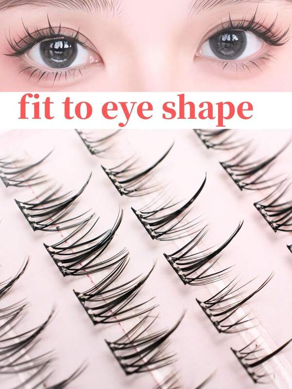 Glue-Free Sunflower False Eyelashes, C Curl, 6-12mm Mixed Length, 120 Clusters Korean Style, Self-Adhesive Design, DIY Quick Makeup, Saves Makeup Time, Easy Operation Suitable For Beginners, Cluster Eyelashes, Soft Fibers Not Easily Collapsed, Reusable, Versatile For Travel, Party, Daily Makeup, Ideal Gift Choice For Holidays, Gift For Best Friend, Girlfriend