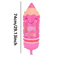 4/8/16pcs 74cm 4-Color Pencil Shaped Back To School Party Decoration Cartoon Balloon Set - View 6