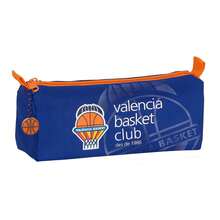 Valencia Basket Club حقيبة أقلام ثلاثية فالنسيا باسكت كلوب مدرسية مع 3 حجرات مع سحاب وجيب داخلي مركزي، العودة إلى المدرسة - معيار - مشاهدة 2