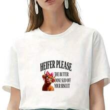1/2/3PCS Funny Highland Cow Heat Transfer, "HEIFER PLEASE" Humorous Text Pattern Heat Transfer, Vinyl Print, Heat Transfer Sticker, Iron-On Transfer Iron-On Sticker Decal - Suitable For Pillows, DIY, Backpacks, T-Shirts, Canvas Bags, Sweatshirts, Jeans, T-Shirts, Clothing, Sewing Supplies - Multicolor - View 6