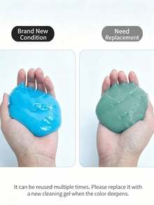 1pc Fruit Wood Scented Car Interior Cleaning Gel, Perfect For Car Crevices, Keyboard And Computer Dust Removal. Soft Gel With Strong Adsorption Ability, Suitable For All Seasons, Multi-Functional, For Hands. - one-size - View 9
