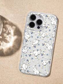 Étui de téléphone transparent avec imprimé mignon de lapin blanc et fleurs, compatible avec iPhone 13/15/16/17pro/17/14/17/15pro/15 Plus/15 Promax/7plus/8plus/X/Xs Max/Xr/11pro/12pro/13pro/14pro/12mini/13mini/11promax/12promax/13promax/14promax/14plus/17pro Max/17Air/6/6s Plus/7/8/16Pro/16plus/16promax/Se2 & compatible avec Samsung Galaxy/A54/A14/A12/A13/A15/A32/A33/A24/A52S/S20/S21/S22/S23/S24/S23Plus/S24ultra/S25/A33/A23/S26 - Multicolore - Voir 2