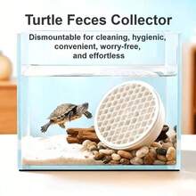 PVC Material Easy To Clean Detachable Turtle Waste Collector, Suitable For Fish Tank And Turtle Tank, Includes 110mm Toilet Turtle, Mud Turtle, Helmet Turtle Waste Separator - White - View 8