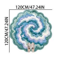 Mint Blue Asymmetrical Shaped Thickened Carpet, Plush Rug, Thick Rug, Soft Carpet, Autumn/Winter Carpet, Decorative Carpet, Bedroom Decor, Small Rug, Carpet, Home Decor, Living Room Carpet, Small Living Room Rug, Bedroom Rug, Living Room Home Decor, Outdoor Rug, Washable Rug, Graduation Gift - Mint Blue - View 12