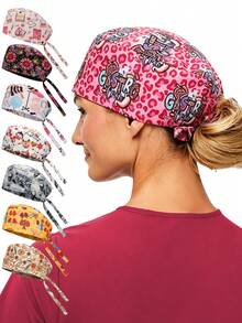 1 Peça Bandana Ajustável com Estampa de Coração em Poliéster, Unissex - Multicolorido - Visão 8