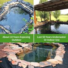 New Material Fish Pond Waterproof Membrane, Waterproof Cloth, Anti-Aging, For Fish And Shrimp Aquaculture Ponds And Dams, Waterproof Membrane Geomembrane High-Density HDPE, Special For Building Pond Landscape, High Toughness 0.2mm Thick - Multicolor - View 11