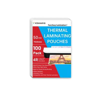100 Paket Kantong Laminasi Termal 4"X6" 50 mikron Kantong Laminasi Lencana Kantong Laminasi Transparan Label Koper Laminasi Kantong Laminasi yang Dapat Dicetak untuk Kartu Izin Usaha