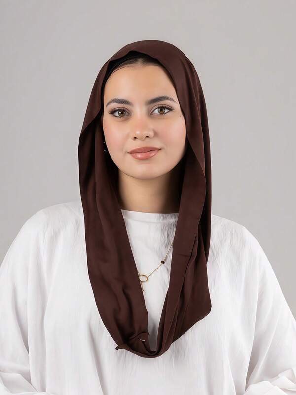 1 chiếc khăn trùm đầu hijab nữ cơ bản màu trơn cổ điển, khăn quàng cổ xoắn may sẵn, nhiều kiểu đeo điều chỉnh được cho mọi phong cách, turban co giãn đa năng tiện dụng, vải modal mềm mại thoải mái thân thiện với da, phù hợp đi ra ngoài hàng ngày, thể thao, yoga