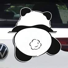 Calcomanías de vinilo planas 2D con patrón de panda lindo, impermeables y autoadhesivas para ventanas de automóviles - A - Ver 4