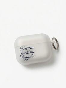 Slogan Matte White Transparent Protective Case Suitable For AirPods 2/3/4/Pro/Pro 2/Pro 3 - Clear - View 3