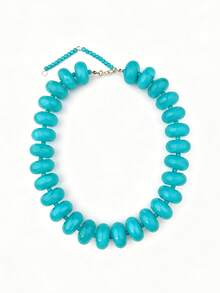 1pc Bohemian Fashion Casual Dopamine Beaded Necklace, Suitable For Daily, Vacation, Travel, Casual Wear, Fashionable Jewelry Gift For Family And Friends - Resin Necklace - View 15