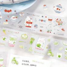 Roll Stickers Fresh Style Light Summer Green Apple Misty Island Berry Series Planner Stickers, Journal Decoration Base Collage Material Background Graffiti Stickers - Multicolor - View 11