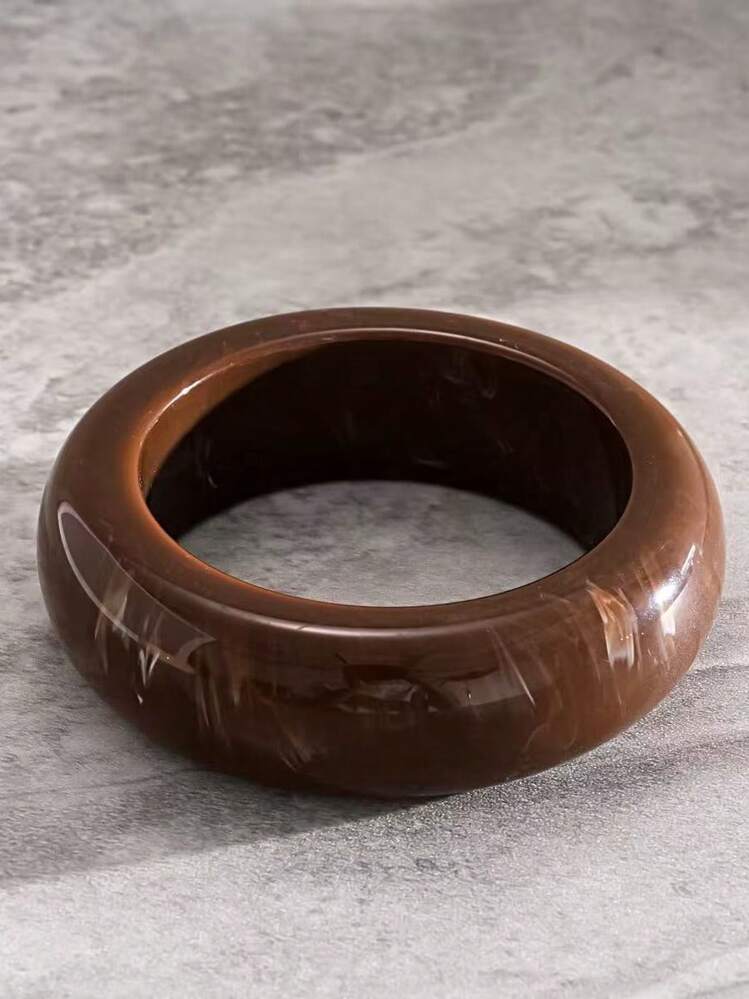 Gelang Akrilik Gradien Geometris Asimetris Lintas Batas Eropa dan Amerika, Gelang Komuter Elegan dan Segar, Perhiasan Tangan Kelas Atas yang Unik - Multiwarna B - View 6