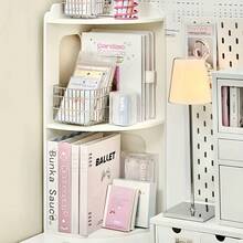 3-Tier Wooden Corner Desk Shelf, Suitable For Dorm, Home And Office Display, Desktop Storage Organizer - No Metal Tubes, Painted Surface, Multi-Purpose, Easy To Assemble, Practical Shelf - Desktop Corner Shelf - View 6