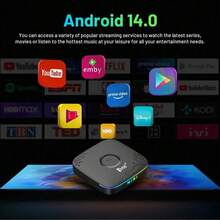Android 14 Smart TV Box,Real Androidtv Smart TV Set Top Box, With 4K RK3518 Quad Core, Dual WiFi 6 Bluetooth 5 Voice Remote, 2GB Memory And 16GB Flash, Streaming Device, Modern Accessory, Highperformance Device - Multicolor - View 3