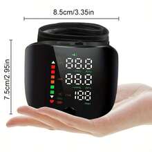 Professional Wrist Electronic Blood Pressure Monitor - High Precision LCD Display With Memory, Language Playback - Clinically Accurate For Medical Professionals & Home Use - Ideal Gift , Healthcare Professional Gear, Sleek Device Design, - 黑色 - 查看 5
