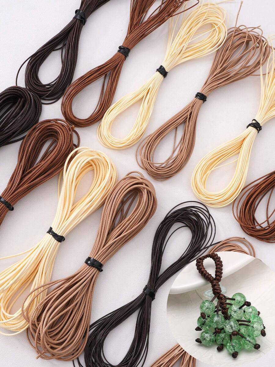 10M/Pack 1mm Waxed Cord Woven Rope -Non Elastic Handmade Bead String, Suitable For DIY Jewelry Making, Necklaces, Bracelets