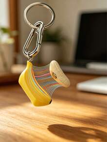 1pc 3D Half-Peeled Banana Keychain, Novel Fruit Pendant, Suitable For Backpacks And Wallets, Cute Japanese Style Food Charm, Unique Gift For Students, Couples, And Best Friends - Multicolor - View 6