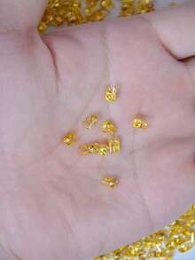 30/100/200/500/1000pcs/Set Mini Gold Side Clasp Buckles, Used For Handmade DIY Jewelry Wire End Fixing - Gold Side Buckle - View 3