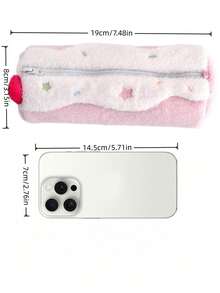 1pc Swiss Roll Shaped Pencil Case, Cute Stationery Bag, High-Quality Plush Exterior, Large Capacity Student Pencil Box, Cosmetic Storage Pouch - Multicolor - View 11