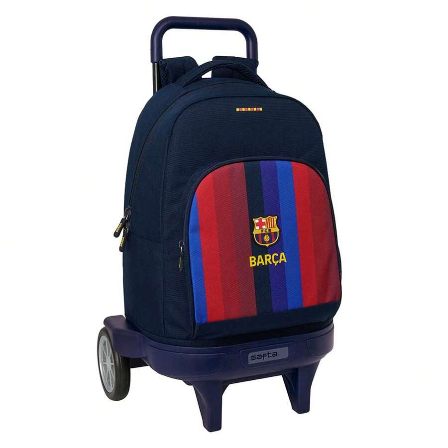 FC Barcelona 巴塞隆納足球俱樂部雙肩書包,第一套球衣,兒童及青少年適用,可搭配拉桿箱使用,附水壺口袋 - 車輪(1) - 查看 1