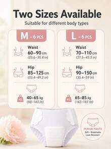 6pcs/Pack, Adjustable, Easy To Wear And Remove, Leak-Proof, Breathable, High Absorbency, Soft And Breathable Period Safety Panties, Random Pattern, Disposable Menstrual Panties, Travel Pack, Leak-Proof Menstrual Panties, Daily Sanitary Pads - Period Pants - Upgraded Version - View 7