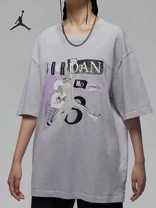 Nike/Jordan Authentic Women's Casual Printed Breathable Loose Sports T-Shirt HF6424-012 - HF6424-012 - View 2